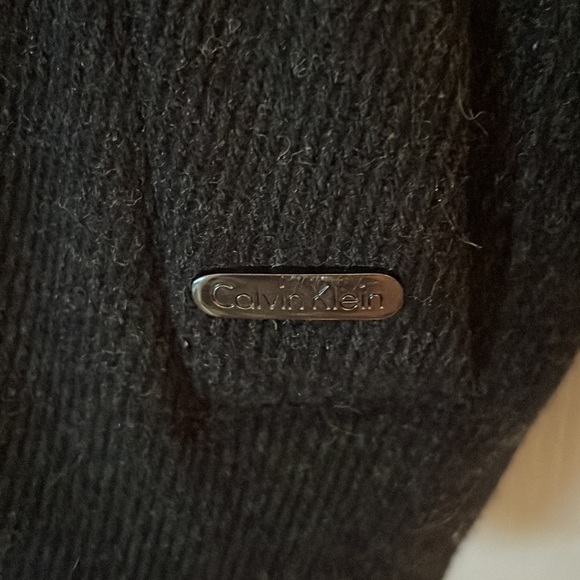 CALVIN KLEIN MENS SIZE M WOOL BLEND PEACOAT JACKET QUILTED LINING POCKET - Picture 3 of 5